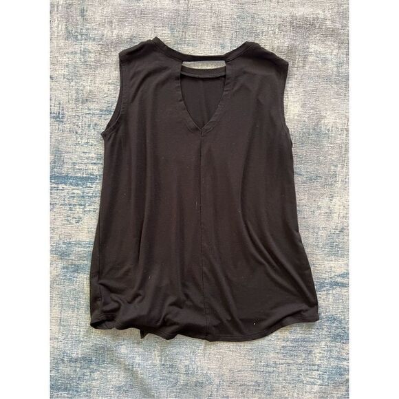 Old Navy Black Keyhole Back Tie Front Top Girls Large 10 - 12 - Picture 4 of 7